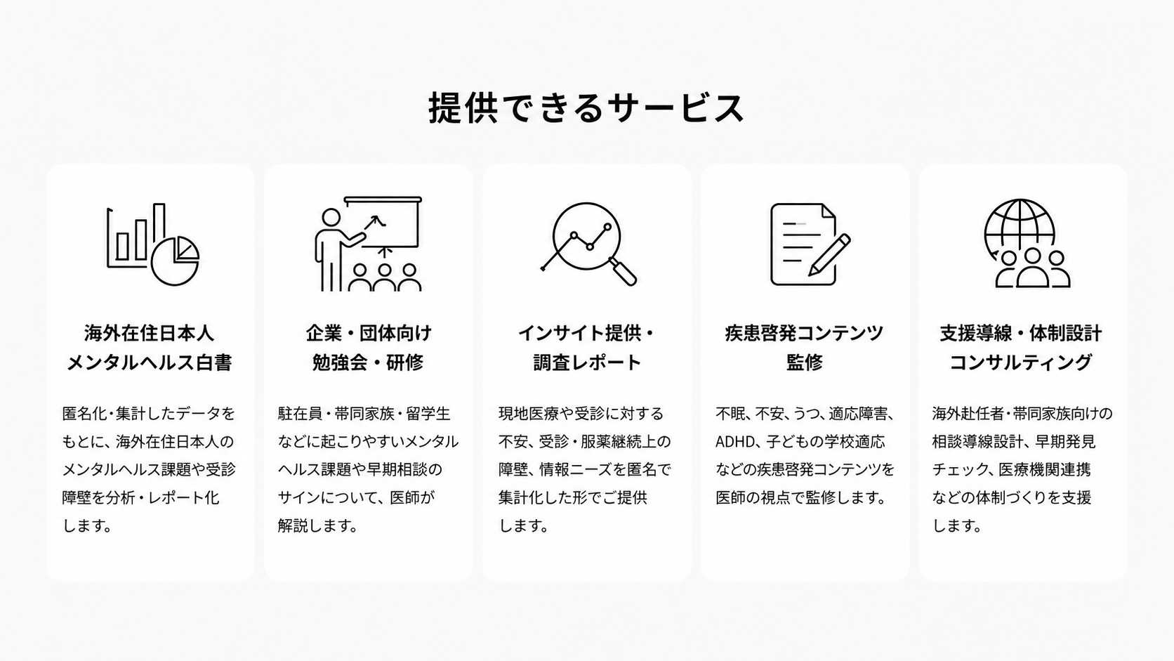 Global Mental | AngerCareJapanが提供できるサービス一覧